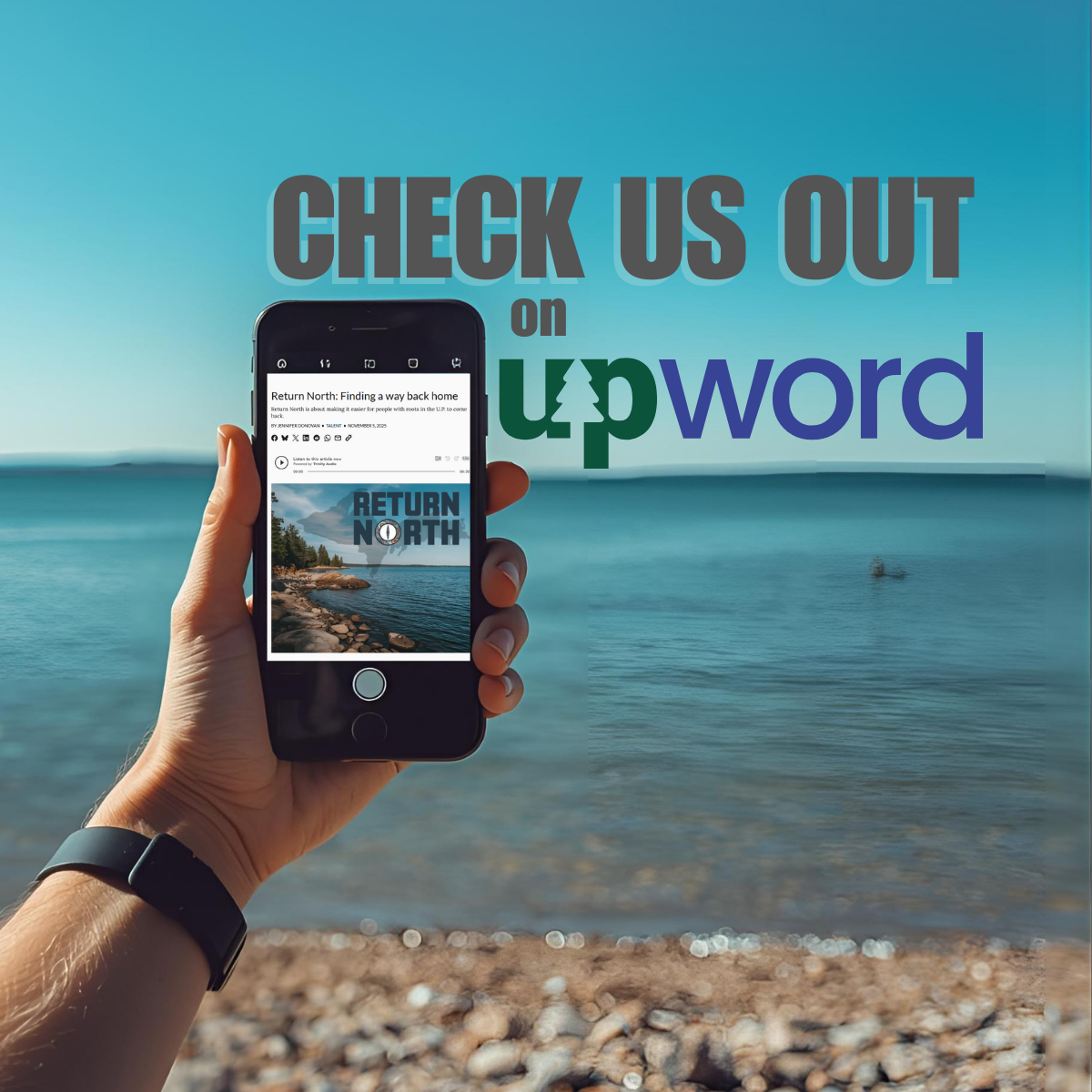 UP word Michigan promotional graphic